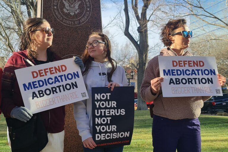 Abortion rights advocates gather in front of the J. Marvin Jones Federal Building in Amarillo, Texas, credit Moises Avila, AFP, Getty Images