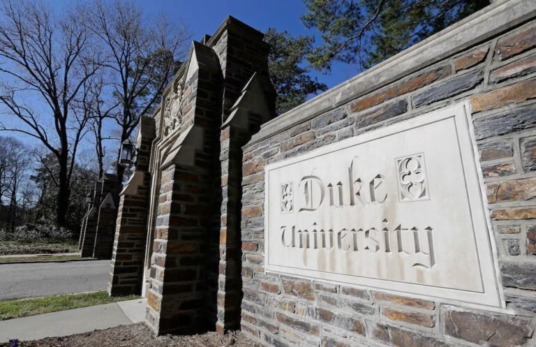 Entrance to Duke University, Gerry Broome:AP