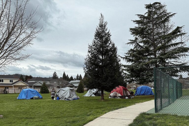 Homeless residents in Grants Pass, Oregon, credit JEREMIAH HAYDEN:STREET ROOTS