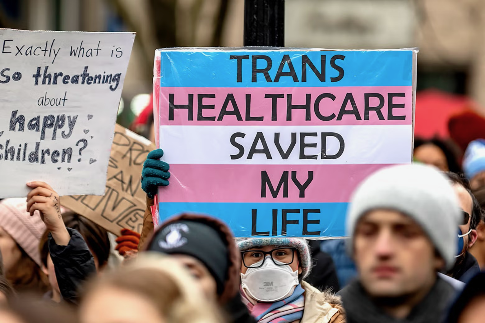 Hundreds of people attended a Rise Up For Trans Youth rally on Feb. 8 in New York City, credit Michael Nigro, Sipa USA via Reuters Connect