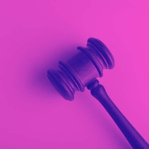 Judges Gavel in purple