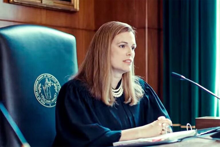 Justice Allison Riggs, credit Riggs for Our Courts:YouTube