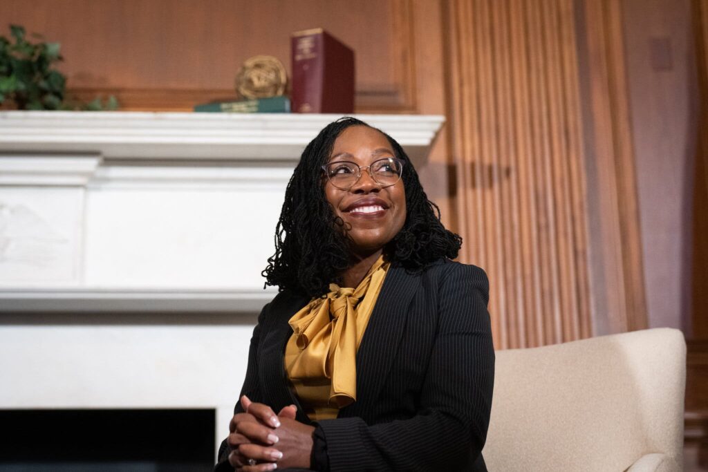 Justice Ketanji Brown Jackson, the first Black woman to serve on the Supreme Court, credit Sarahbeth Maney:The New York Times