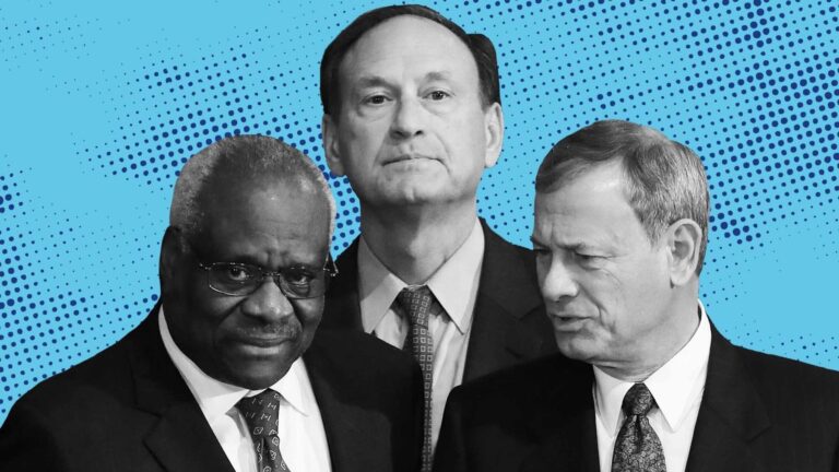 Justices Thomas, Alito, and Roberts, credit Balls and Strikes