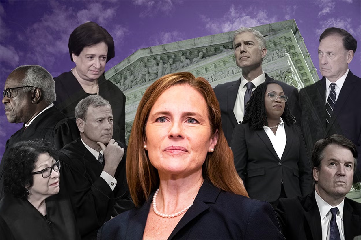 Photo collage of all Supreme Court justices, credit Getty Images