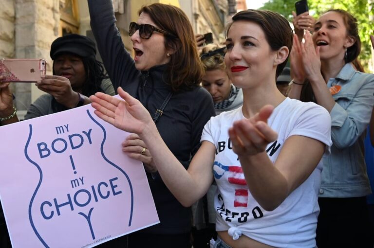 Pro Abortion demonstrators, credit TIMOTHY A. CLARY:AFP:GETTY IMAGES