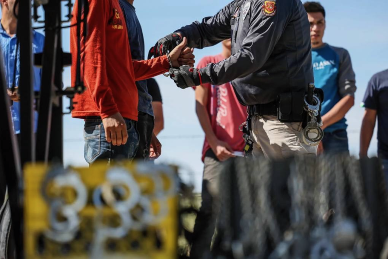 people seeking asylum are detained by border patrol after crossing the U.S. and Mexico border near Campo, credit Robert Gauthier, Los Angeles Times, Getty Images